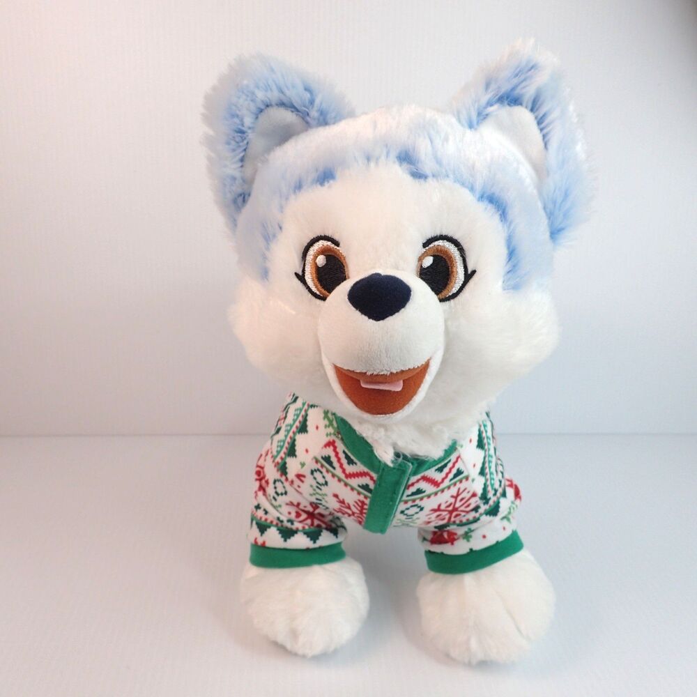 Build A Bear Luulla Husky Glisten & The Merry Mission Plush Dog With Pajamas 15"